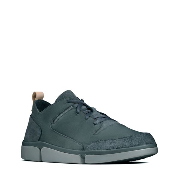 Clarks Mens Tri Verve Lace Trainers Dark Grey | CA-623978